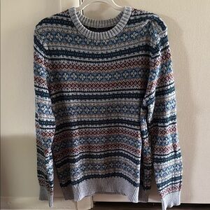 Croft & Barrow Blue and Gray Crewneck Sweater